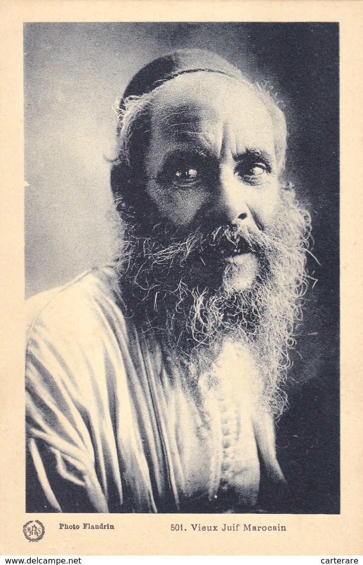 Cpa,maroc,casablanca,photo  Flandrin,vieux Juif Marocain,judaisme,judaica - Giudaismo