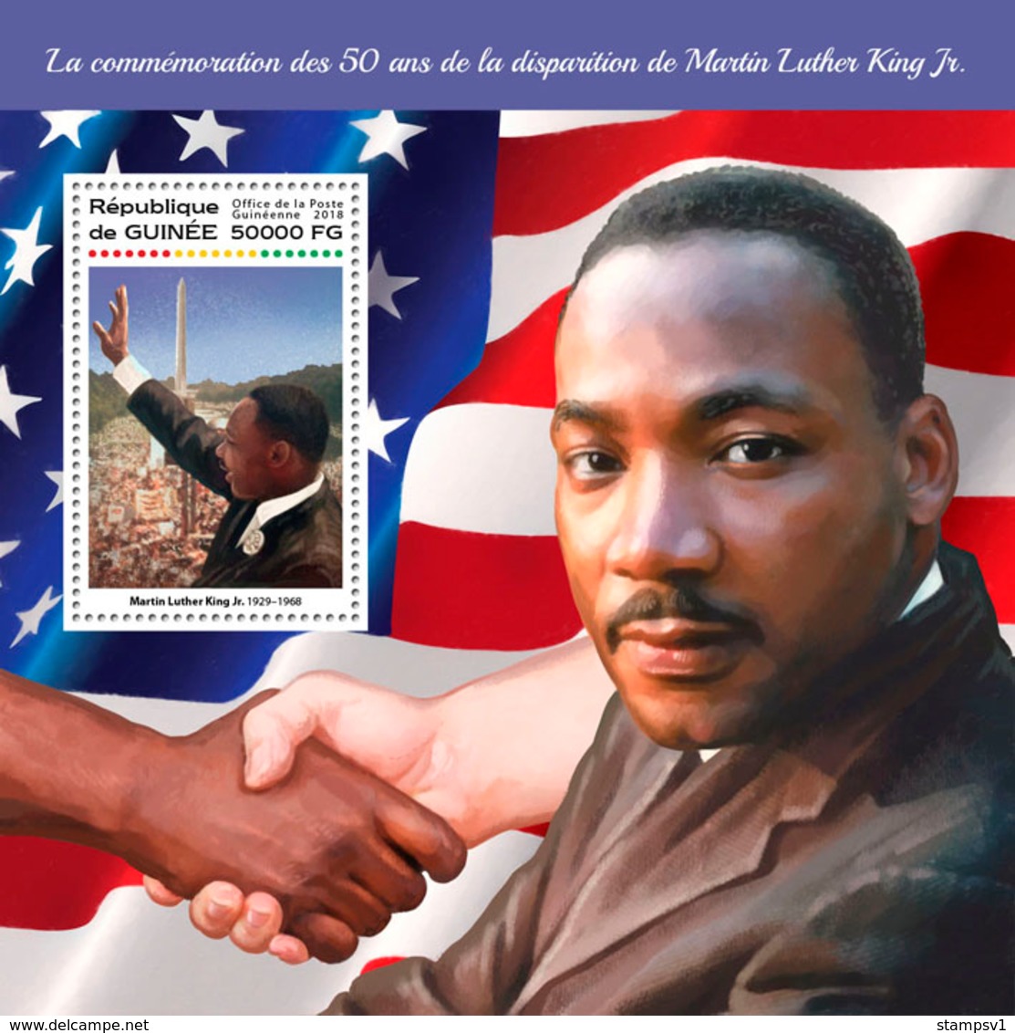 Guinea. 2018 50th Memorial Anniversary Of Martin Luther King Jr. (207b) - Martin Luther King