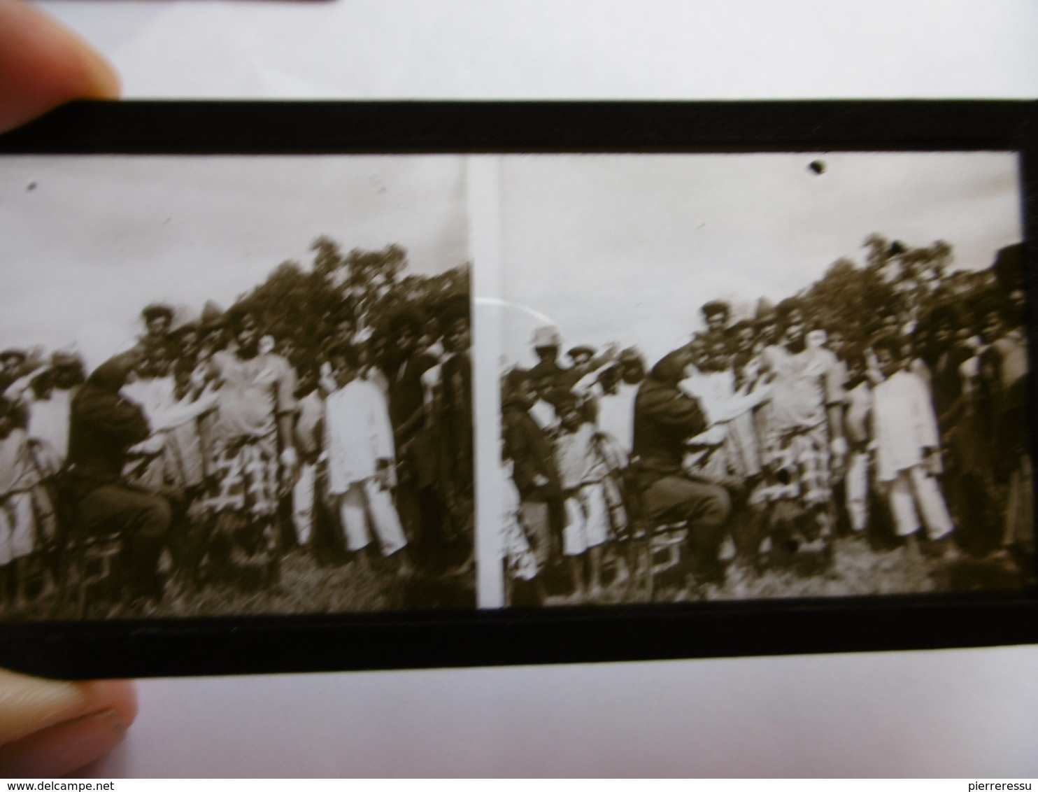 LA REUNION CILAOS VACCINATION PHOTO PLAQUE DE VERRE STEREO 13 X 6 - Glass Slides