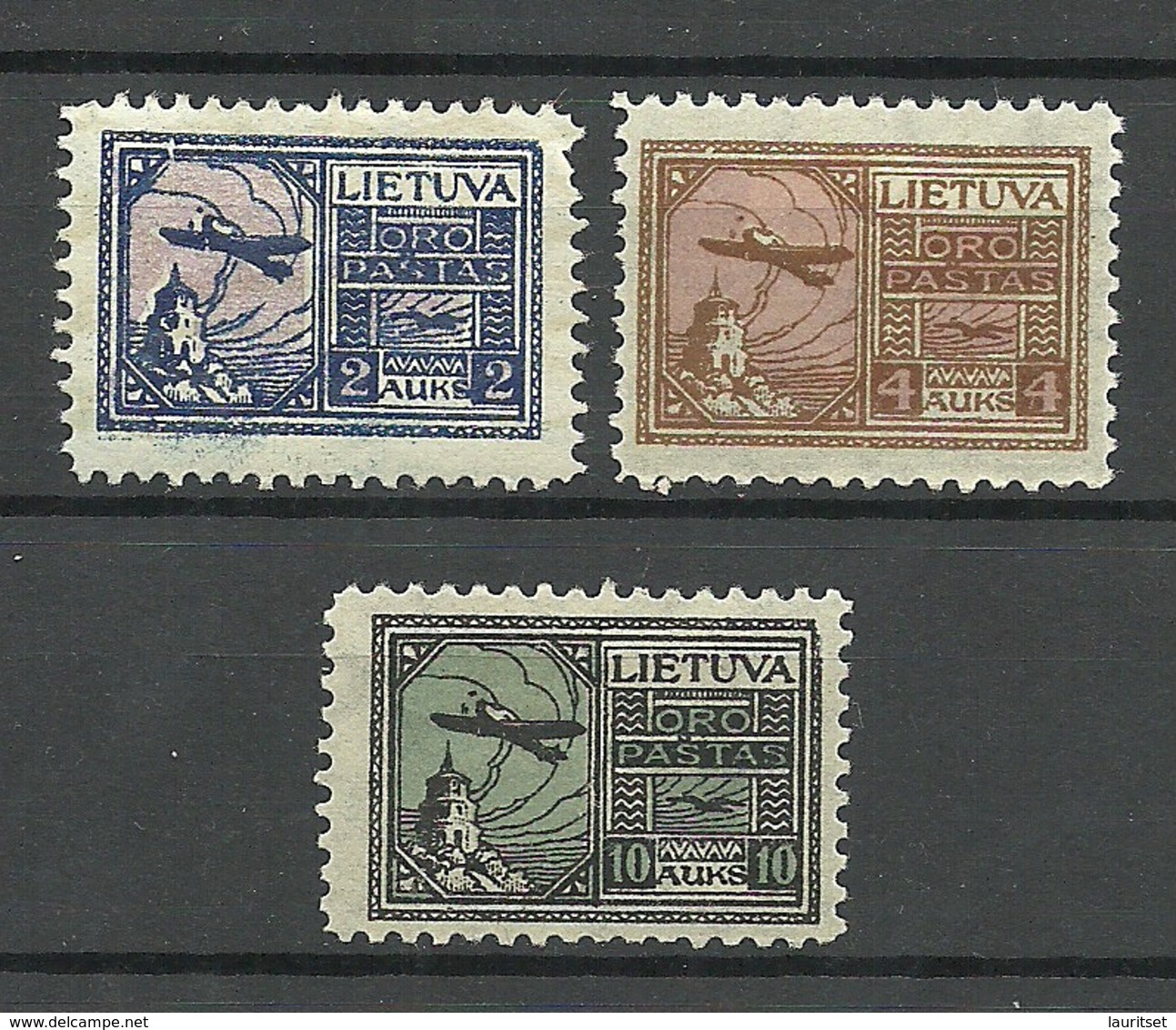 LITAUEN Lithuania 1922 Michel 121 - 123 * - Lithuania
