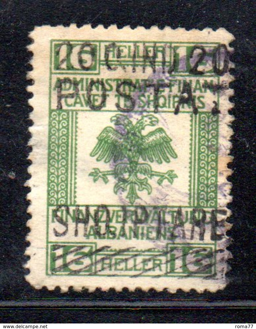 390 - 490 - ALBANIA 1919 ,    Yvert N. 92  Usato - Albania