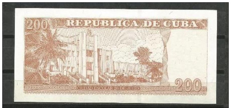 Cuba 2010 Banknotes $200 Pesos Banknotes UNC - Cuba