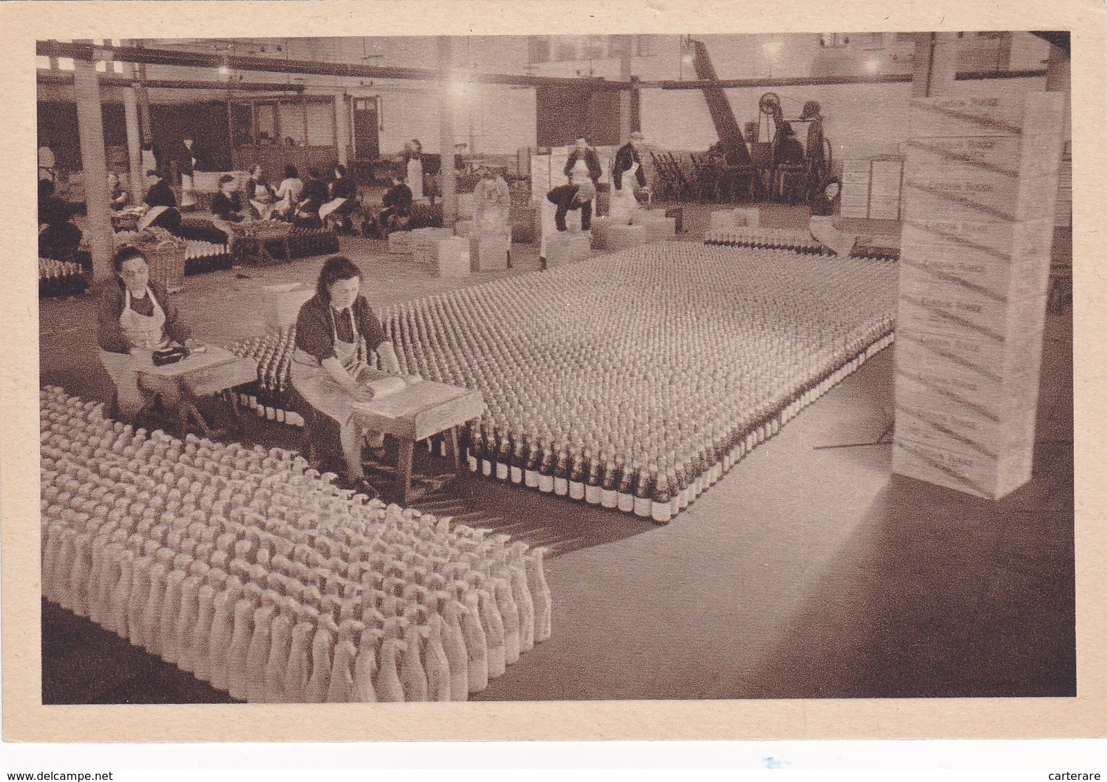 Cpa,marne,reims,sociéte Vinicole De Champagne,cellier D'habillage,femme Au Boulot,métier - Farmers