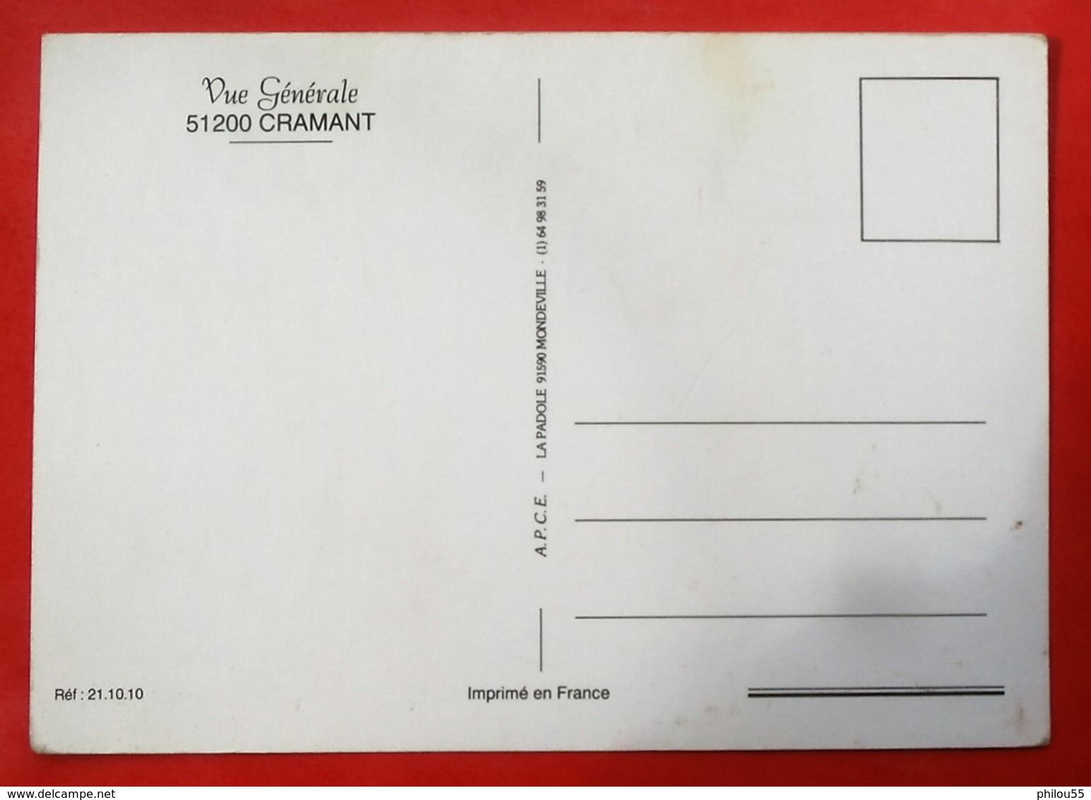 Cpm 51 CRAMANT Vue Generale - Autres & Non Classés