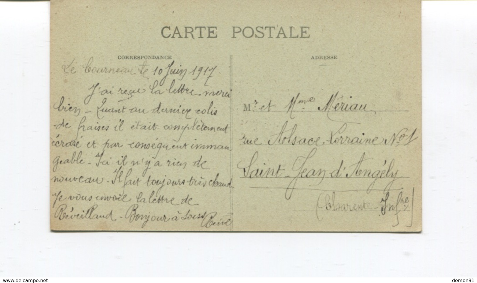 Rare CPA -  GUERRE 1914-18 -  Le Courneau -  La Sortie Des Tirailleurs - M.D - TIRAILLEURS SENEGALAIS - Autres & Non Classés