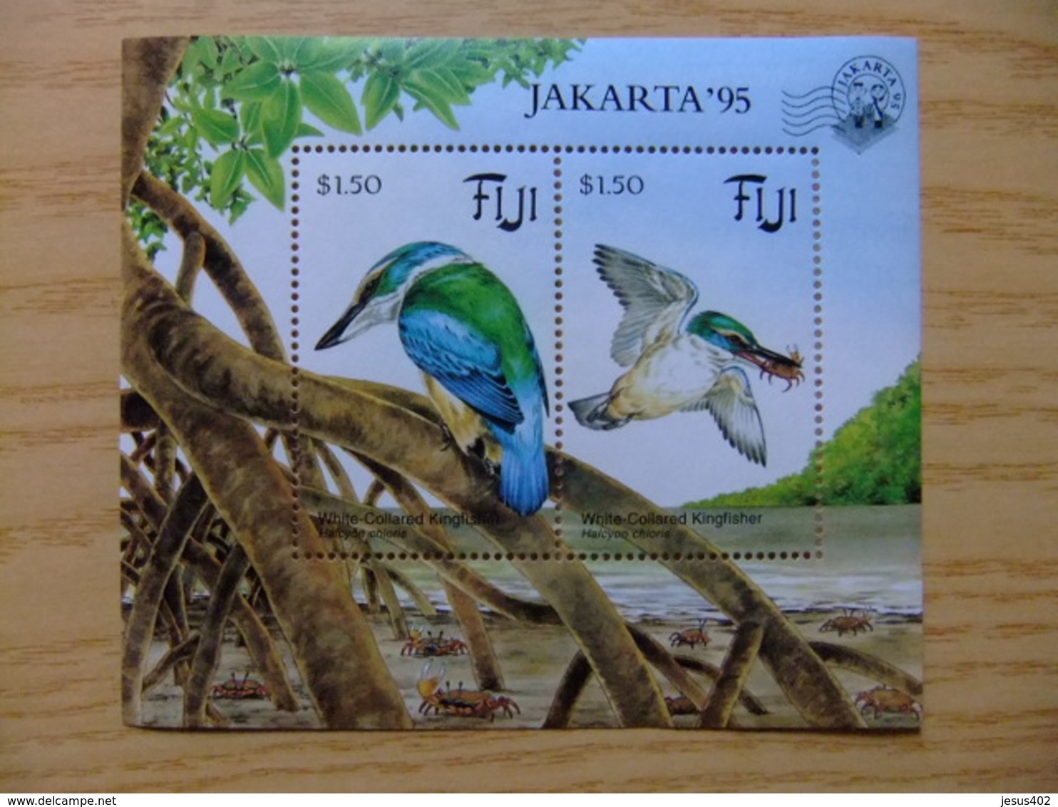 FIDJI 1994 FAUNE Martin Pêcheur Oiseau Pajaro Birds Yvert Bloc 13 ** MNH - Fiji (1970-...)