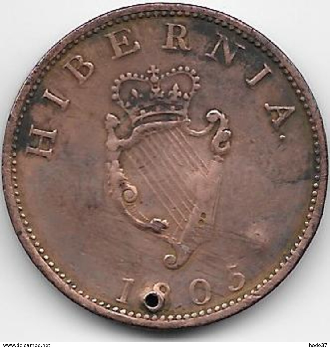 Irlande - 1/2 Penny - 1805 - Ireland