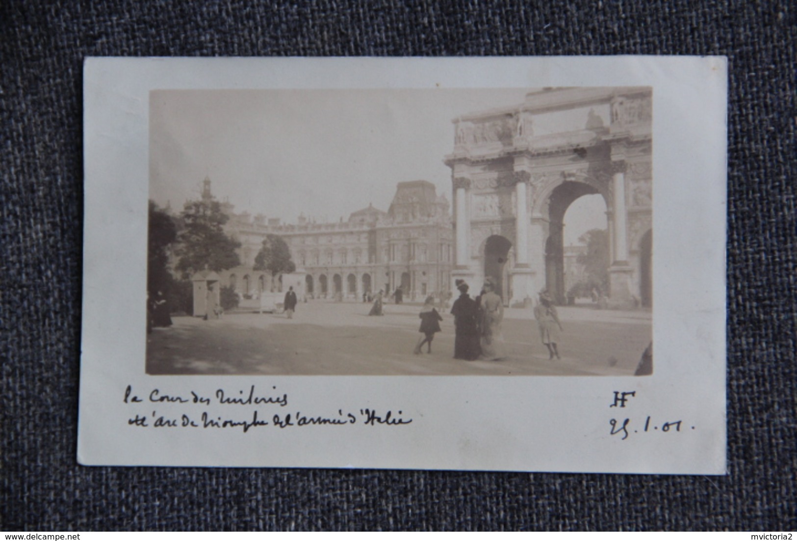 PARIS - Carte Photo, La Cour Des Tuileries, Arc De Triomphe De L'Armée D'Italie ( Carrousel),1901 - Arrondissement: 01