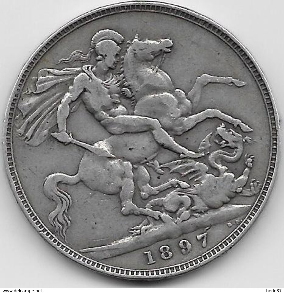 Grande Bretagne - Crown - 1897 - Argent - Autres & Non Classés