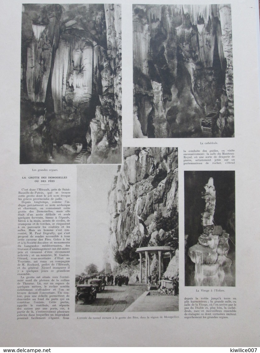 1931 Le Lancement De L AKRON  Dirigeable Ballon + Grottes Des Demoiselles Fées  Saint Bauzille De Putois - Non Classés