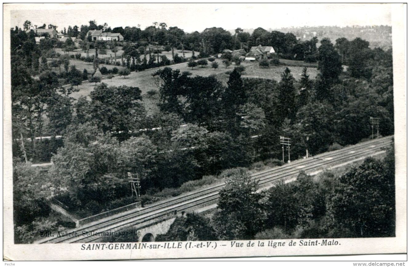 N°62299 -cpa Saint Germain Sur Ille -vue De La Ligne De Saint Malo- - Saint-Germain-sur-Ille