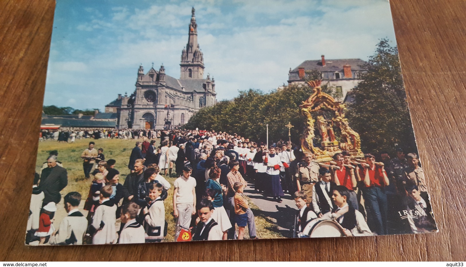 CP ECRITE  1972 FRANCE LORIENT SAINTE ANNE D'AUREY 1617 LA PROCESSION - Lorient