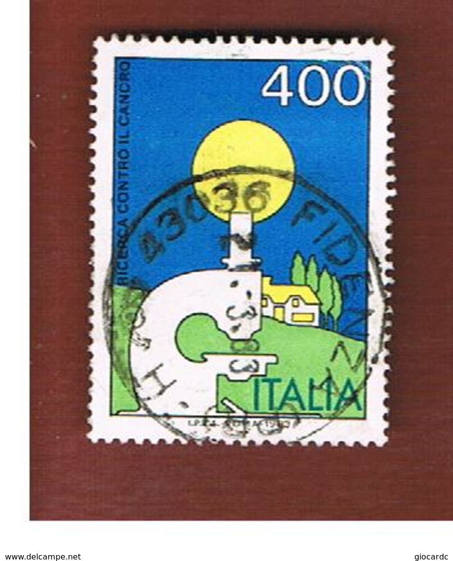 ITALIA REPUBBLICA  - SASS. 1619  -      1983  LOTTA CONTRO IL CANCRO       -      USATO - 1981-90: Usados