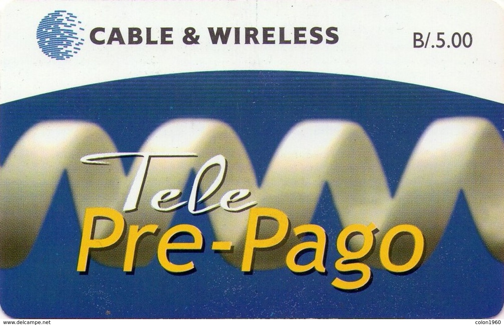 PANAMA. PAN-C&W-133. TELE PRE-PAGO. B/5.00. 06-2011. (005) - Panamá