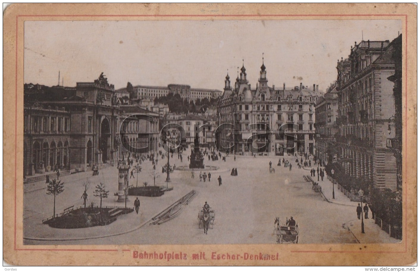 Switzerland - Zurich - Bahnhofplatz - Photo 120x75mm - Anciennes (Av. 1900)