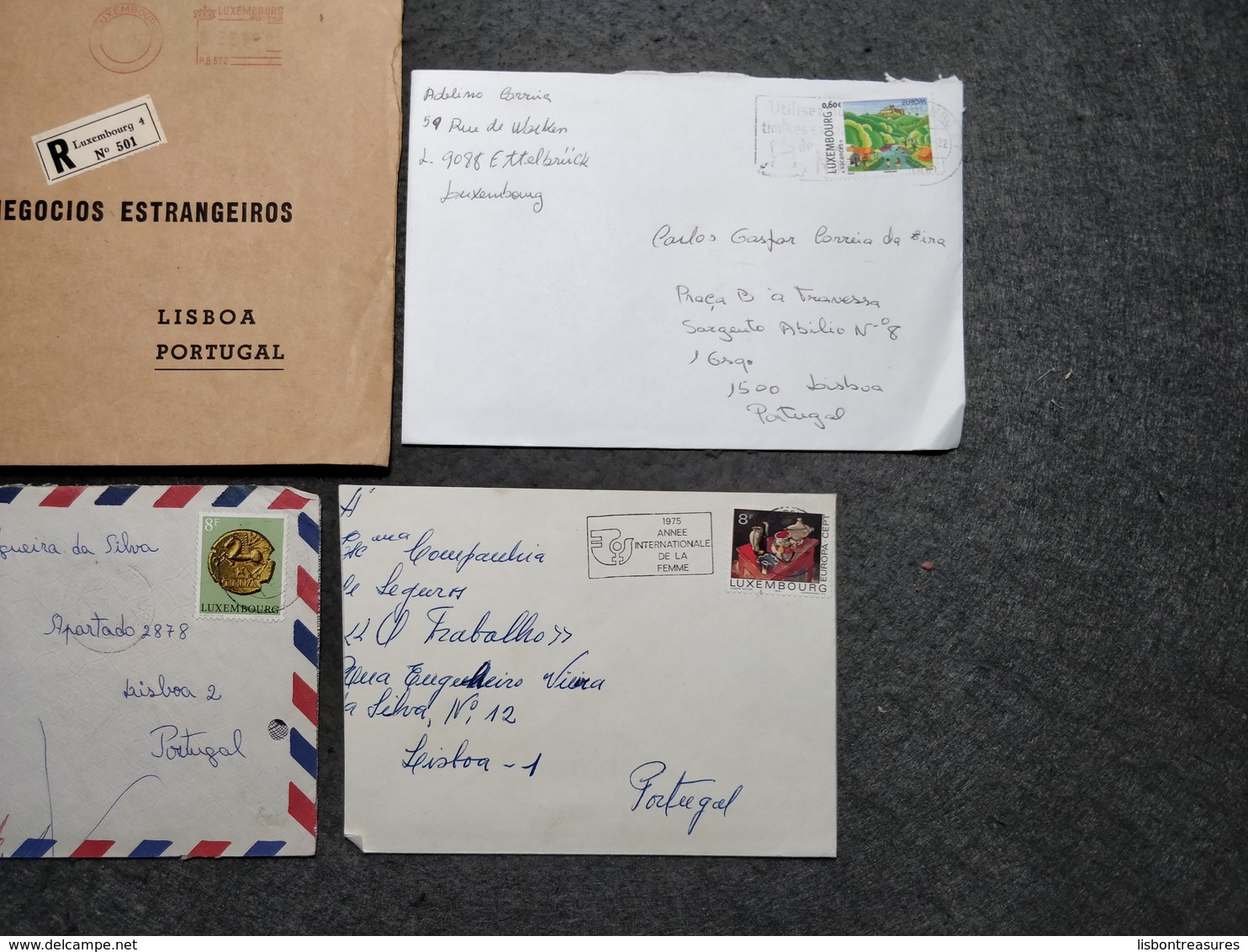 LUXEMBOURG LOT X 4 CIRCULATED COVERS DIFERENT CANCELS AND DATES. SEE PICS. - Collections