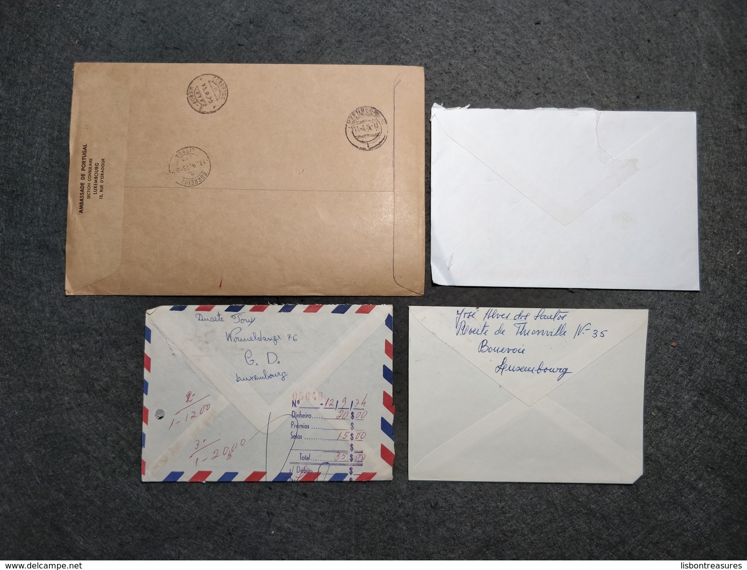 LUXEMBOURG LOT X 4 CIRCULATED COVERS DIFERENT CANCELS AND DATES. SEE PICS. - Collections