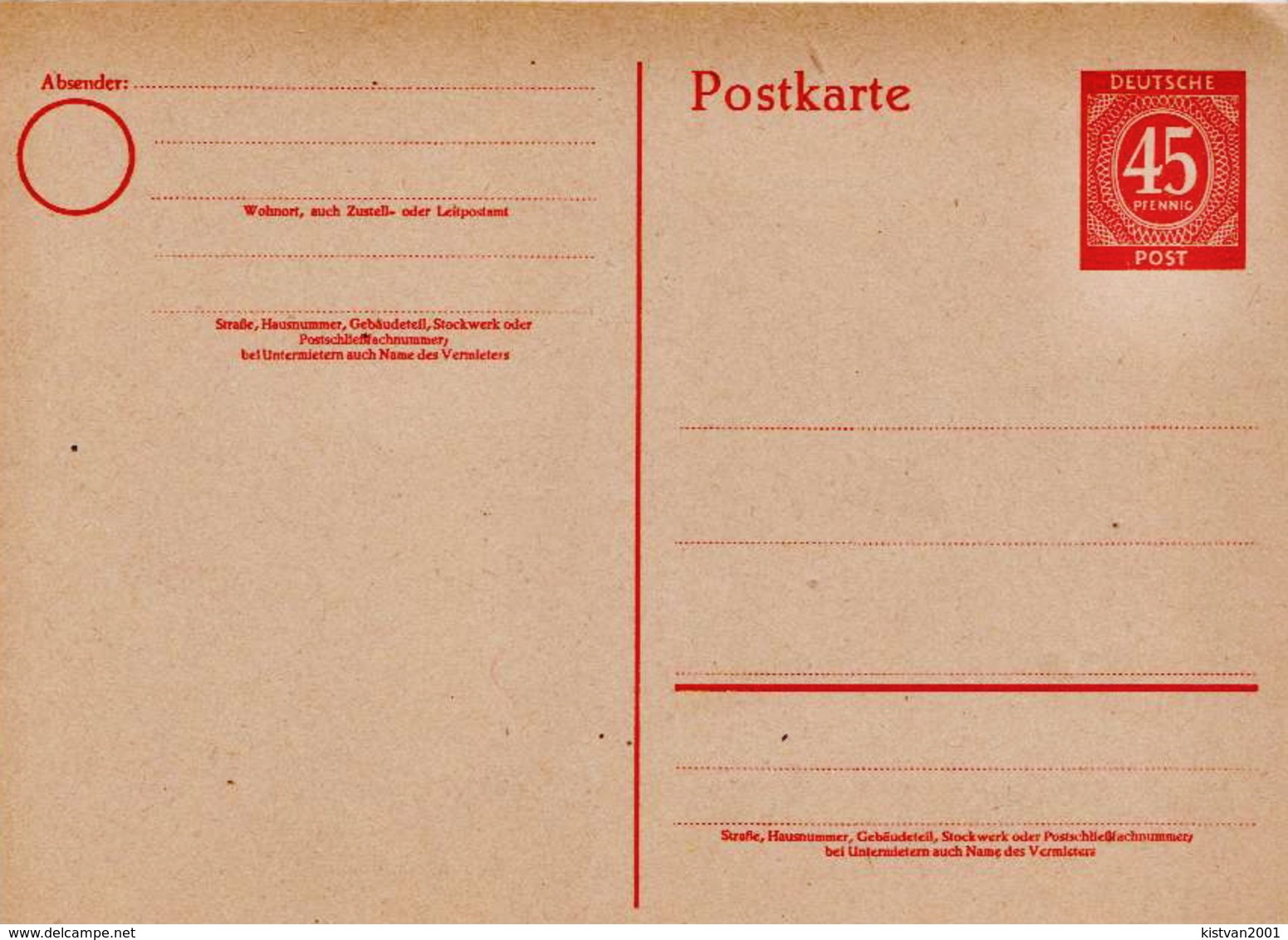 Germany 5 Mint Postal Stationery Cardsn ( Ganzsache) From 1946 - Sonstige & Ohne Zuordnung