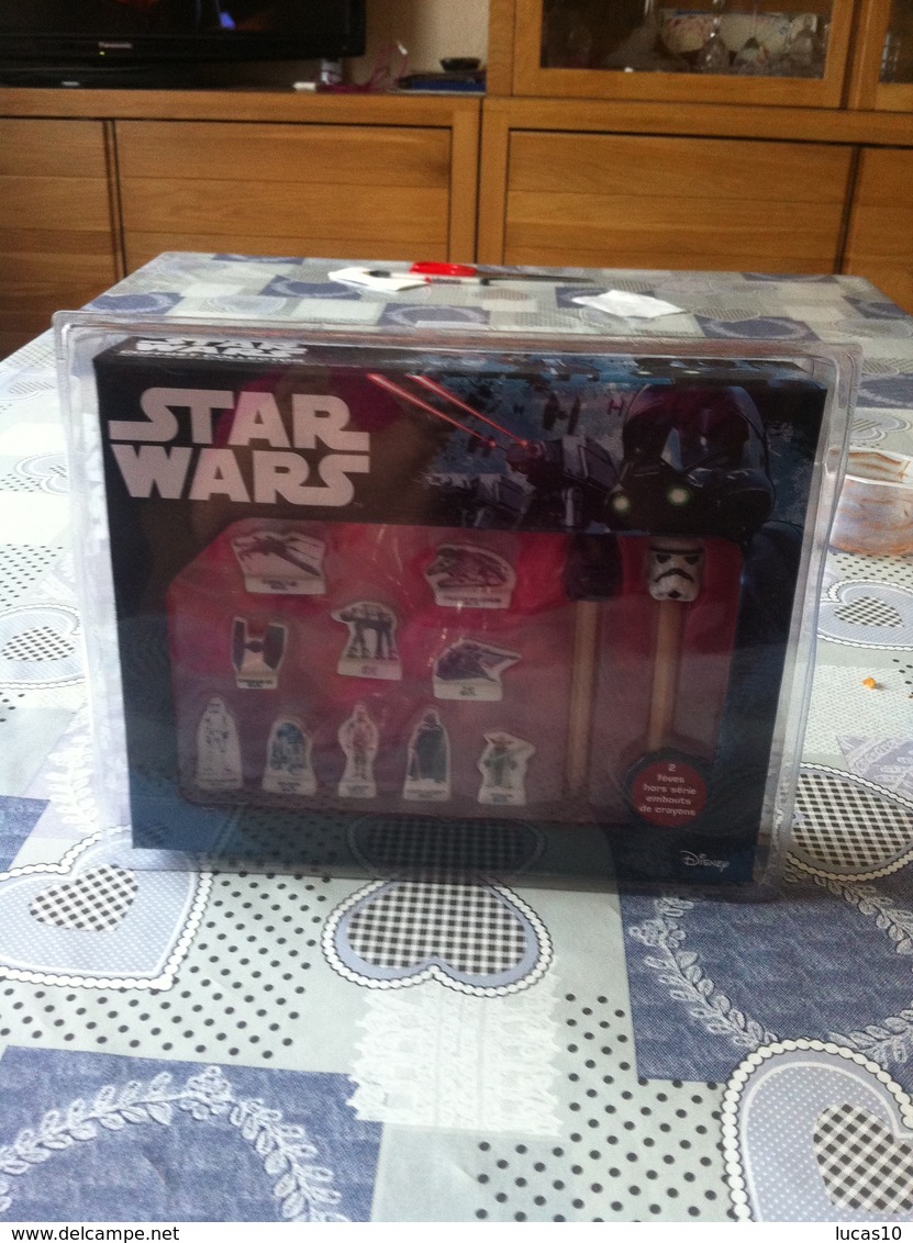 Coffret De 10 Feves  + 2  Feve  Hors Serie Embout De Crayon  Star  Wars - Personnages