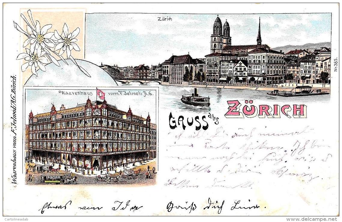 [DC11937] CPA - SVIZZERA - ZURICH - GRUSS AUS ZURICH - Viaggiata - Old Postcard - Zürich