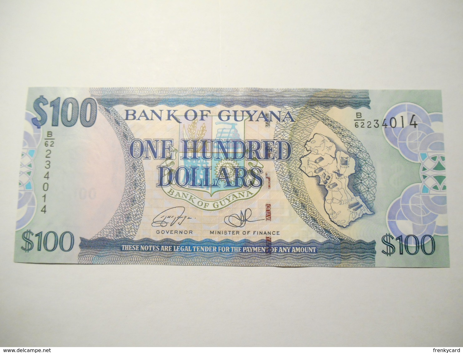 GUYANA 100 DOLLARS UNC - Guyana