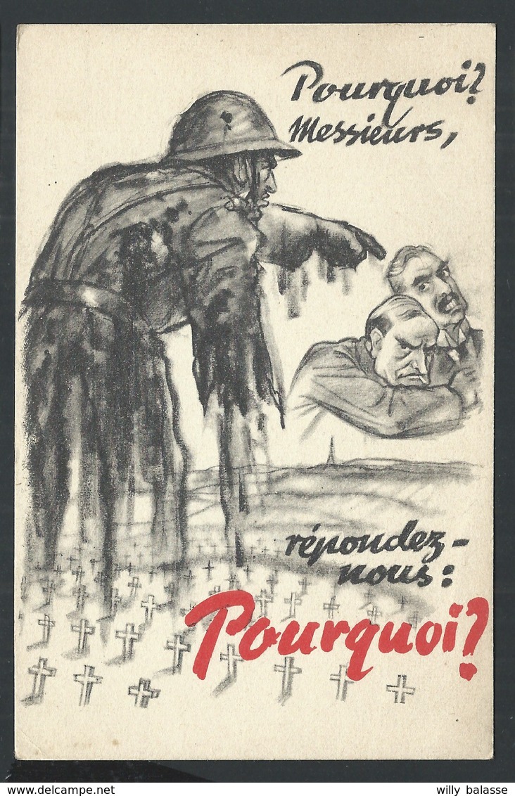 +++ CPA - Politique - Guerre - Satire - Caricature - "Pourquoi Messieurs ?"  // - Partis Politiques & élections