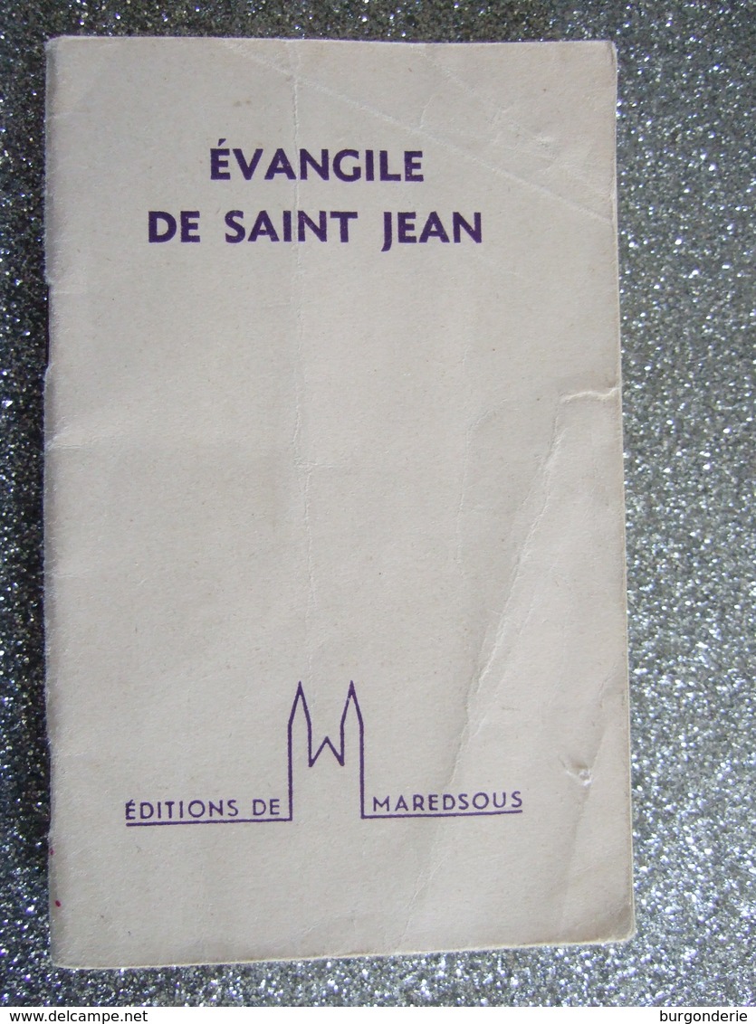 EVANGILE DE SAINT JEAN / MAREDSOUS / 1955 - Religion & Esotérisme