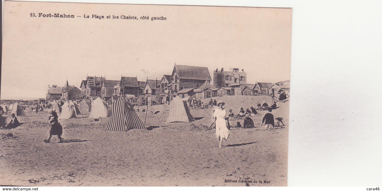 CPA - 13. FORT MAHON La Plage Et Les Châlets Côté Gauche - Fort Mahon