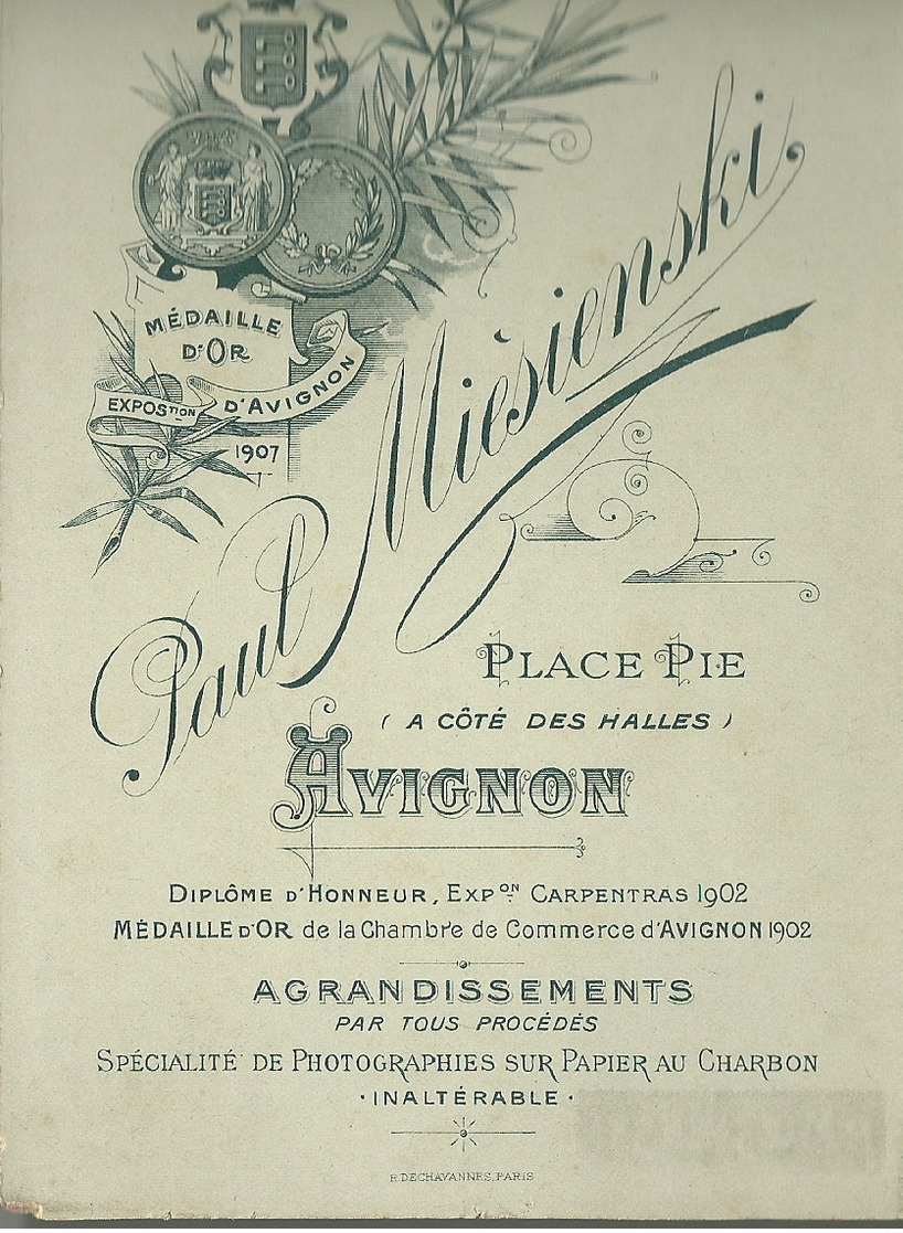 CP A  PHOTOGRAPHIE DE  P.MIESIENSKI  AVIGNON  MEDAILLE D OR  EXPO 1907 - Photographie