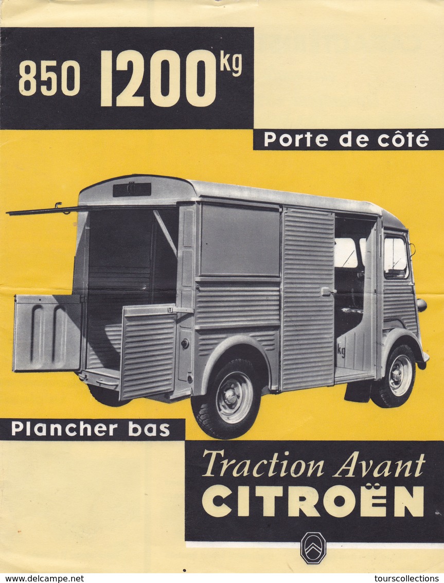 PUB D'époque Traction Avant CITROEN Camionnette TUBE HY 1200 Kg @ Papier 4 Faces En 2 Volets @ Automobile France - Publicités