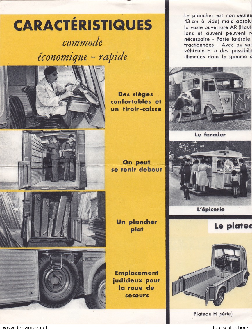 PUB D'époque Traction Avant CITROEN Camionnette TUBE HY 1200 Kg @ Papier 4 Faces En 2 Volets @ Automobile France - Publicités