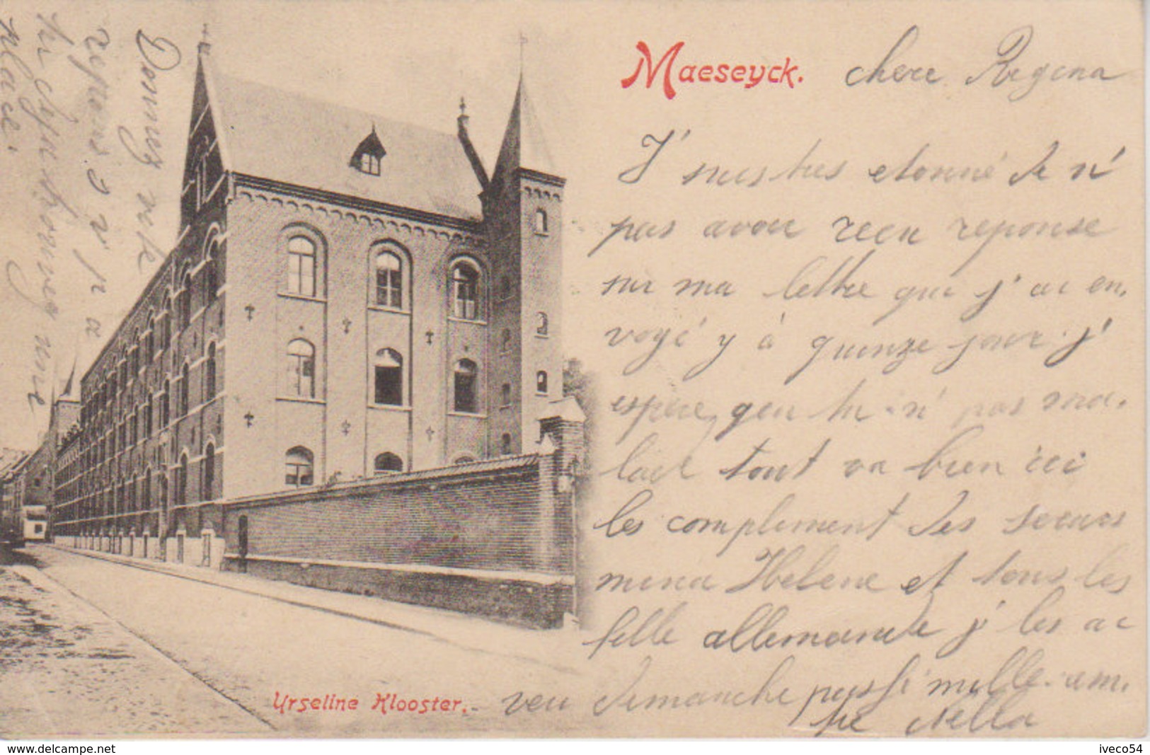 1902   Maasek - Maeseyck   "  Ursuline Klooster  " - Maaseik