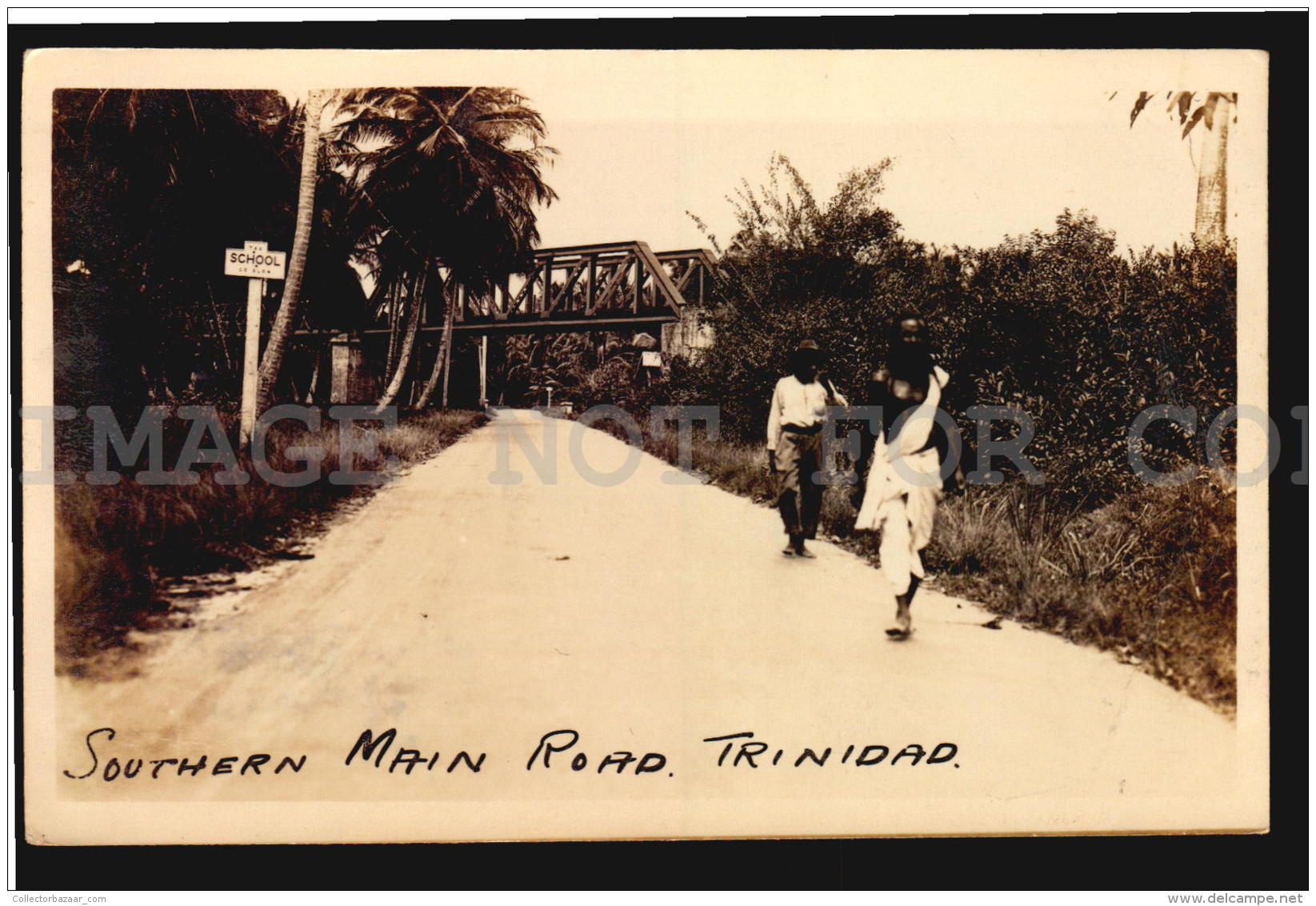 TRINIDAD BWI RAILWAY TRAIN STEEL BRIDGE Vintage Original Ca1900 POSTCARD CPA AK (W4_4304) - Puentes