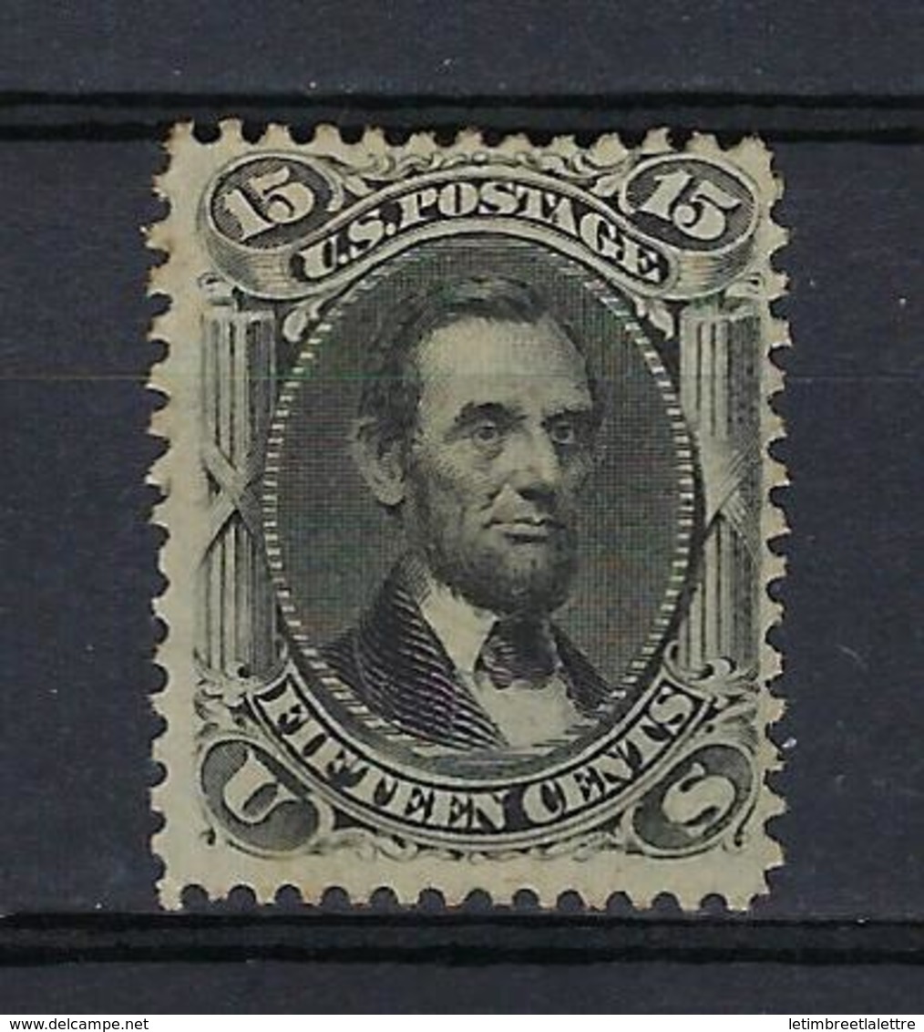 USA - Etats Unis - YT N° 28 * - Gomme Diminuée ( Lincoln ) - Collections
