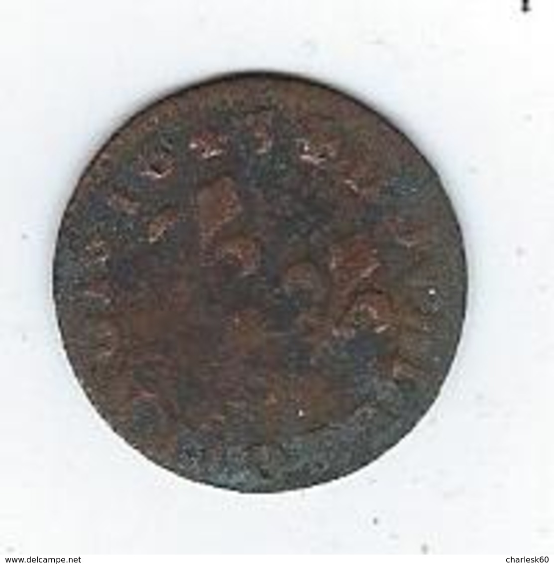 Monnaie France Louis XIII Double Tournois 1643 - 1610-1643 Louis XIII Le Juste