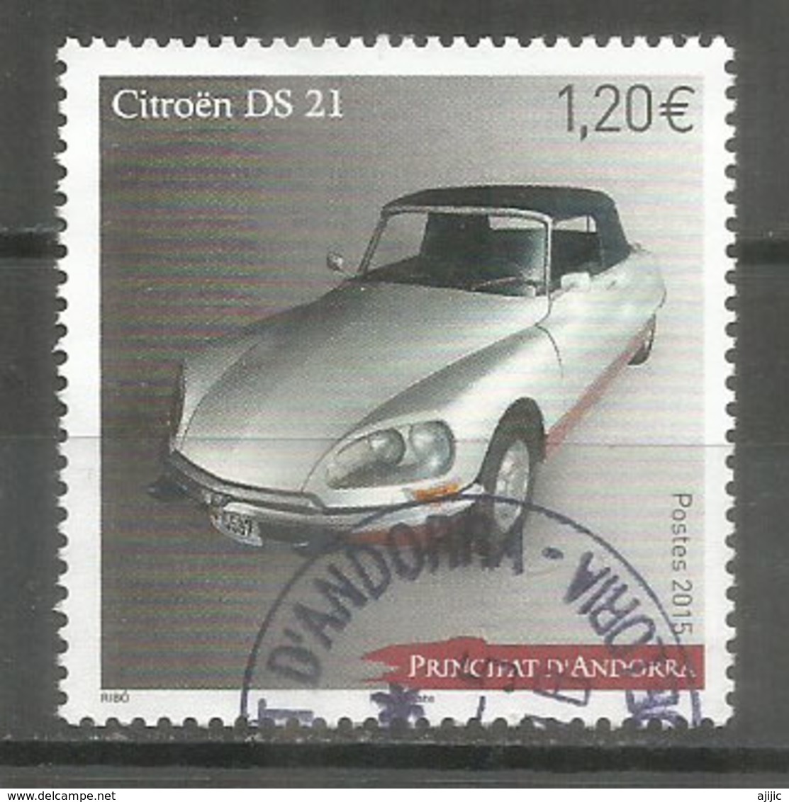 50 Ième Anniversaire De La 1 ère Commercialisation De La Citroën DS 21  Un Timbre Oblitéré 1 ère Qualité 2015. - Used Stamps