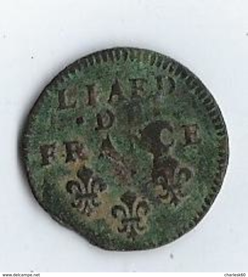 Monnaie France Louis XIIII 1698 Liard De France - 1643-1715 Louis XIV Le Grand