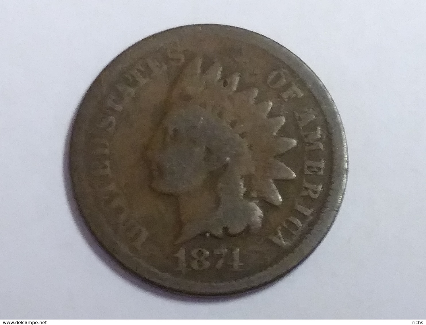 1874 Indian Head Cent - 1859-1909: Indian Head