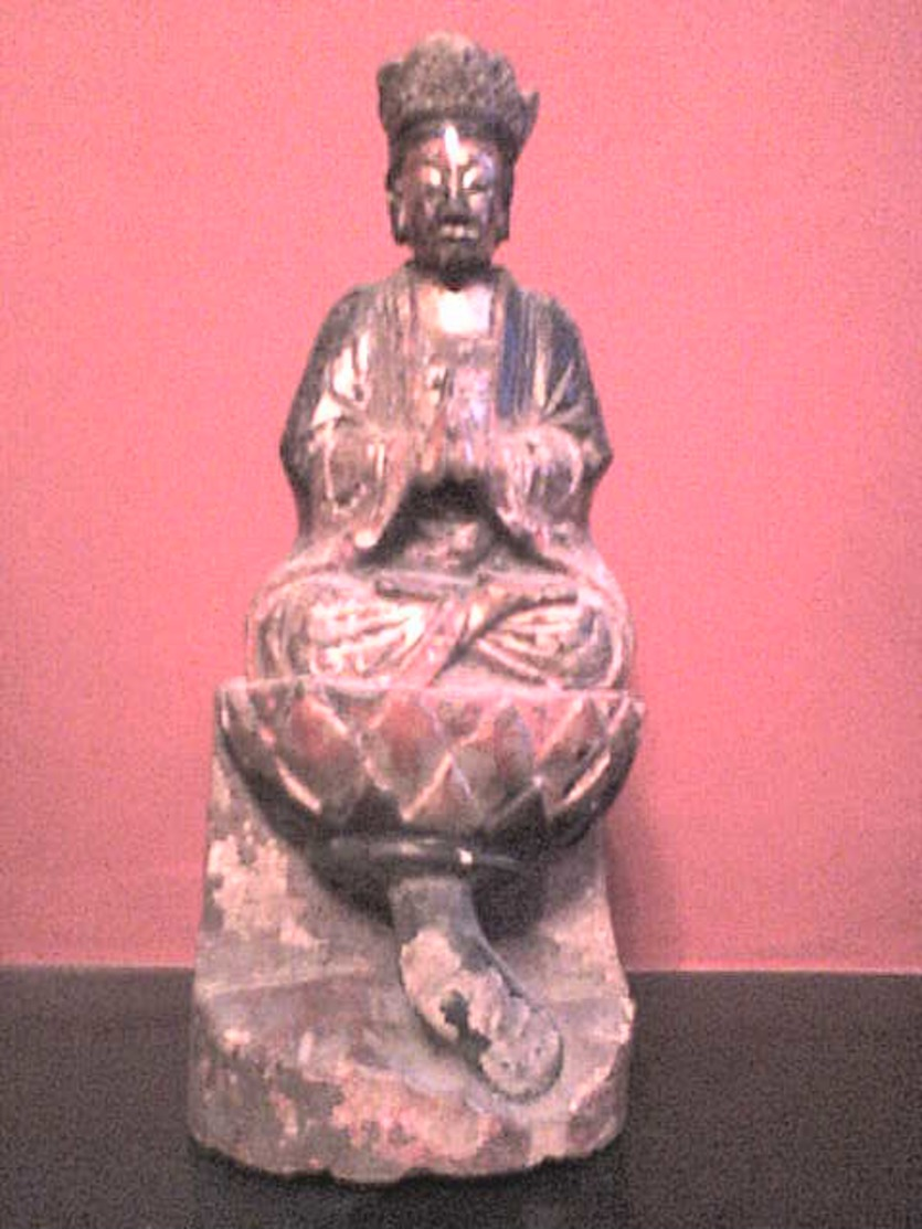 Chinese Gilt Lacquer Wood Buddha Shrine Late Ming 17th Century GENUINE (Y1-5) - Asiatische Kunst