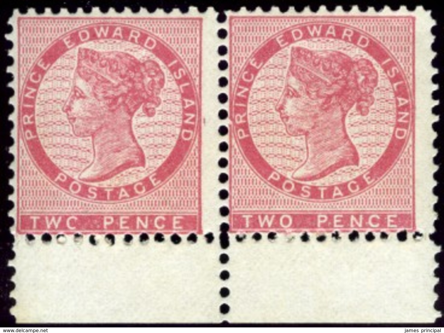 Prince Edward Island. Sc #5,5f. Horizontal Pair. Mint. ** - Unused Stamps