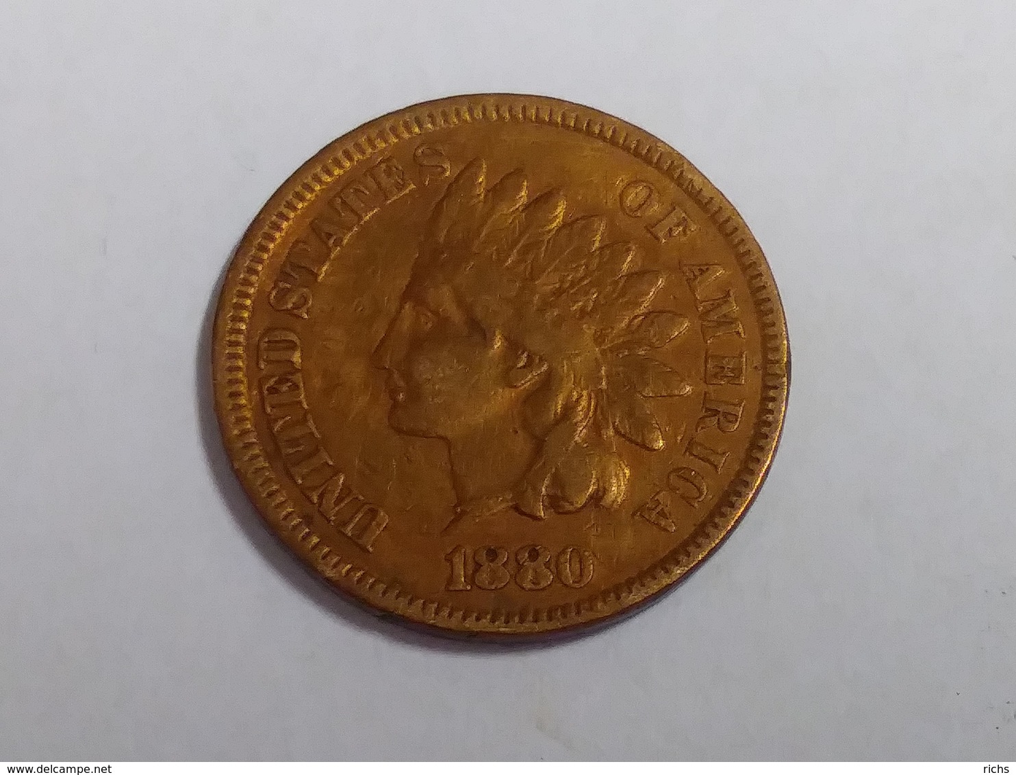 1880 Indian Head Cent - 1859-1909: Indian Head