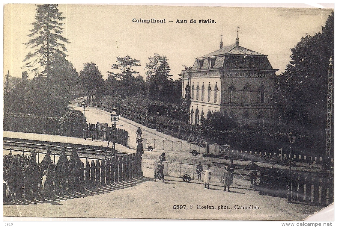 CALMPTHOUT-KALMTHOUT"AAN DE STATIE-PANORAMA-BARREEL" HOELEN 6297 UITGIFTE 02.08.1911 TYPE: 5 - Kalmthout