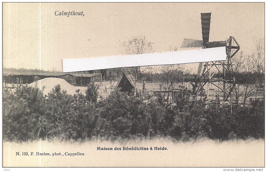 HEIDE- CALMPTHOUT-KALMTHOUT"MAISON DES BENEDICTINS A HEIDE-PRIMITIEVE WINDMOLEN" HOELEN 123 UITGIFTE 21.05.1904  TYPE: 3 - Kalmthout