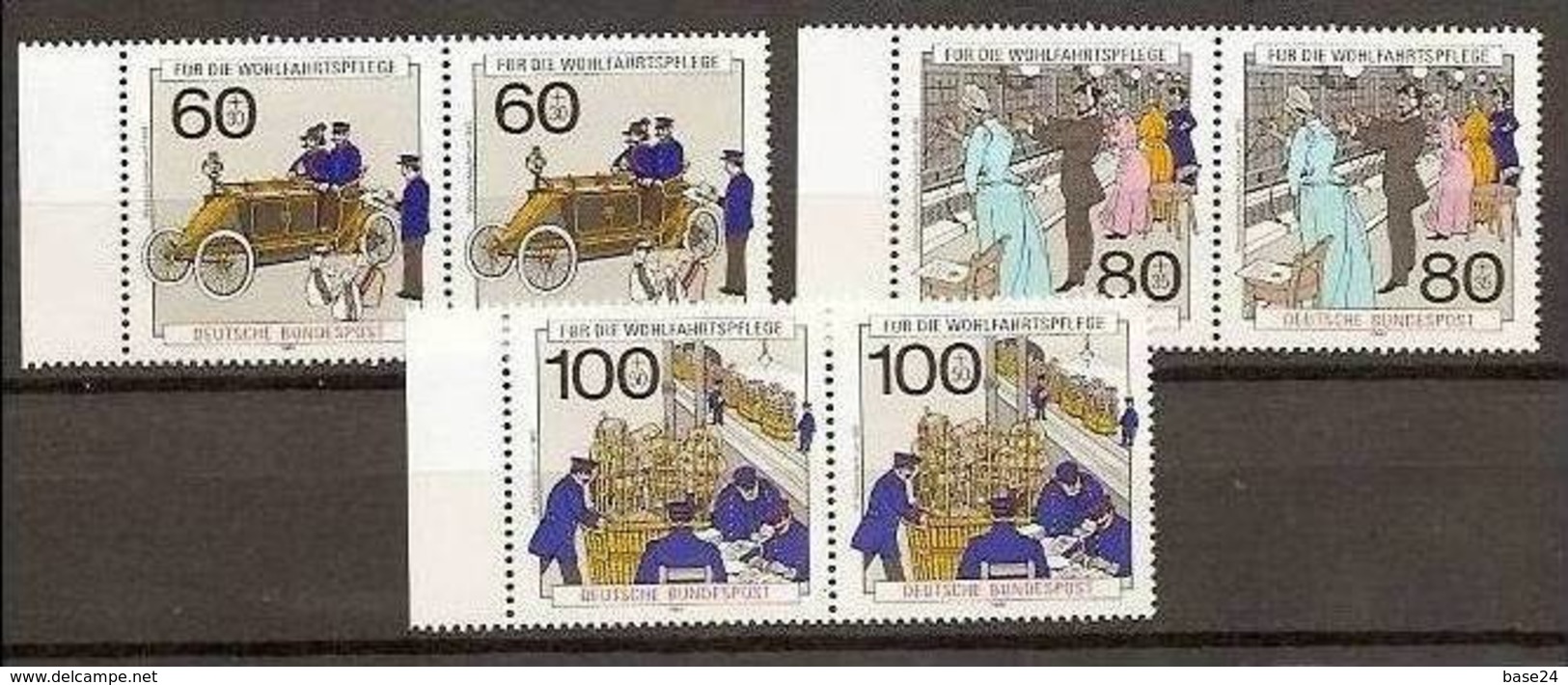 1990 GERMANIA GERMANY DEUTSCHLAND BENEFICENZA  CHARITY 2 Serie Di 3v. MNH** 1306/08 - Posta