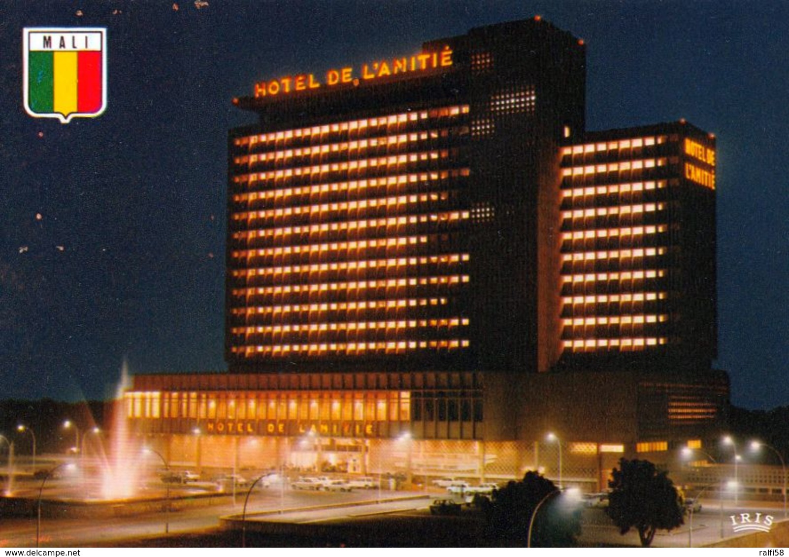 1 AK Mali * Hauptstadt Bamako - Das Hotel Amitié Bei Nacht - IRIS Karte * - Mali