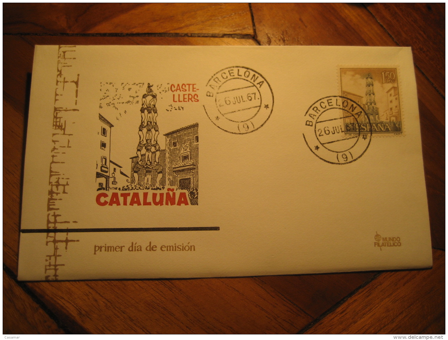 CASTELLERS Barcelona 1967 FDC Cancel Cover SPAIN - Altri & Non Classificati