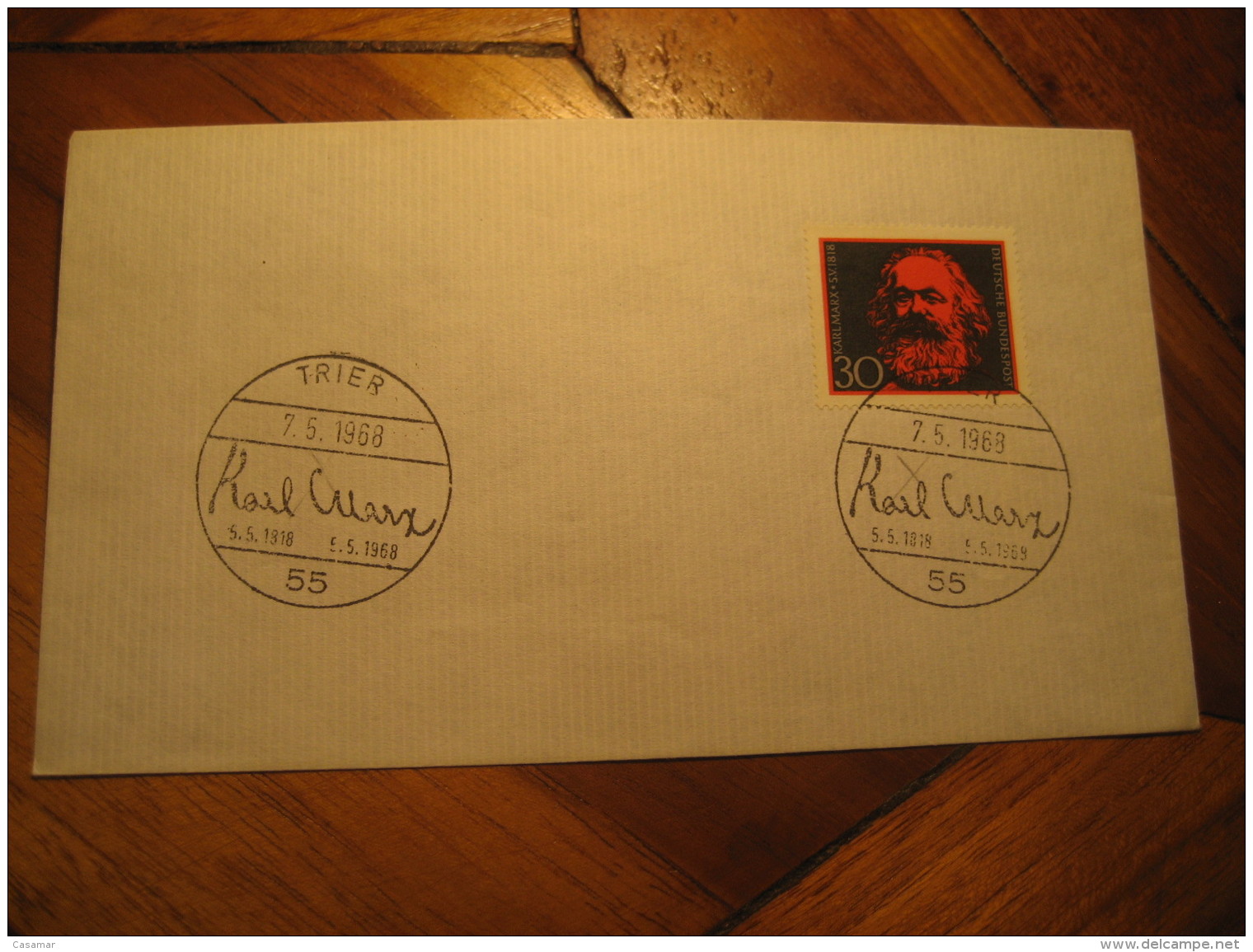 KARL MARX Communism Trier 1968 Cancel Cover GERMANY - Karl Marx