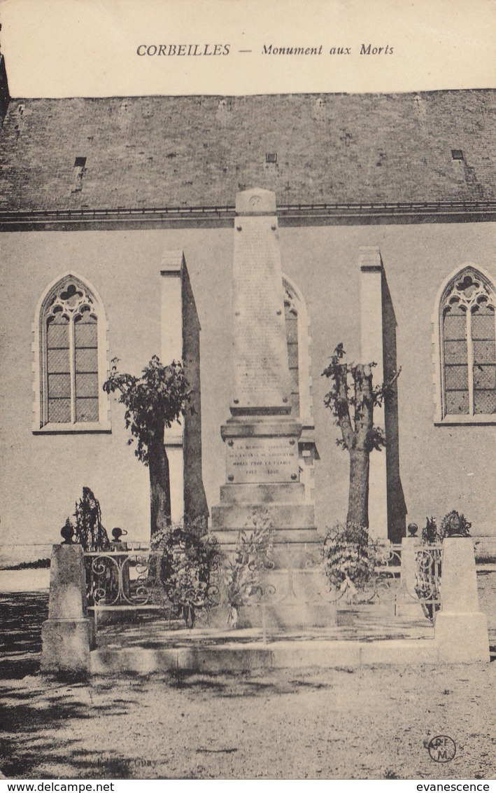 °°°°  45 CORBEILLES  DU GATINAIS    °°°°     Monument Aux Morts      /////  REF.   MAI 18 .  BO.  45 - Autres & Non Classés