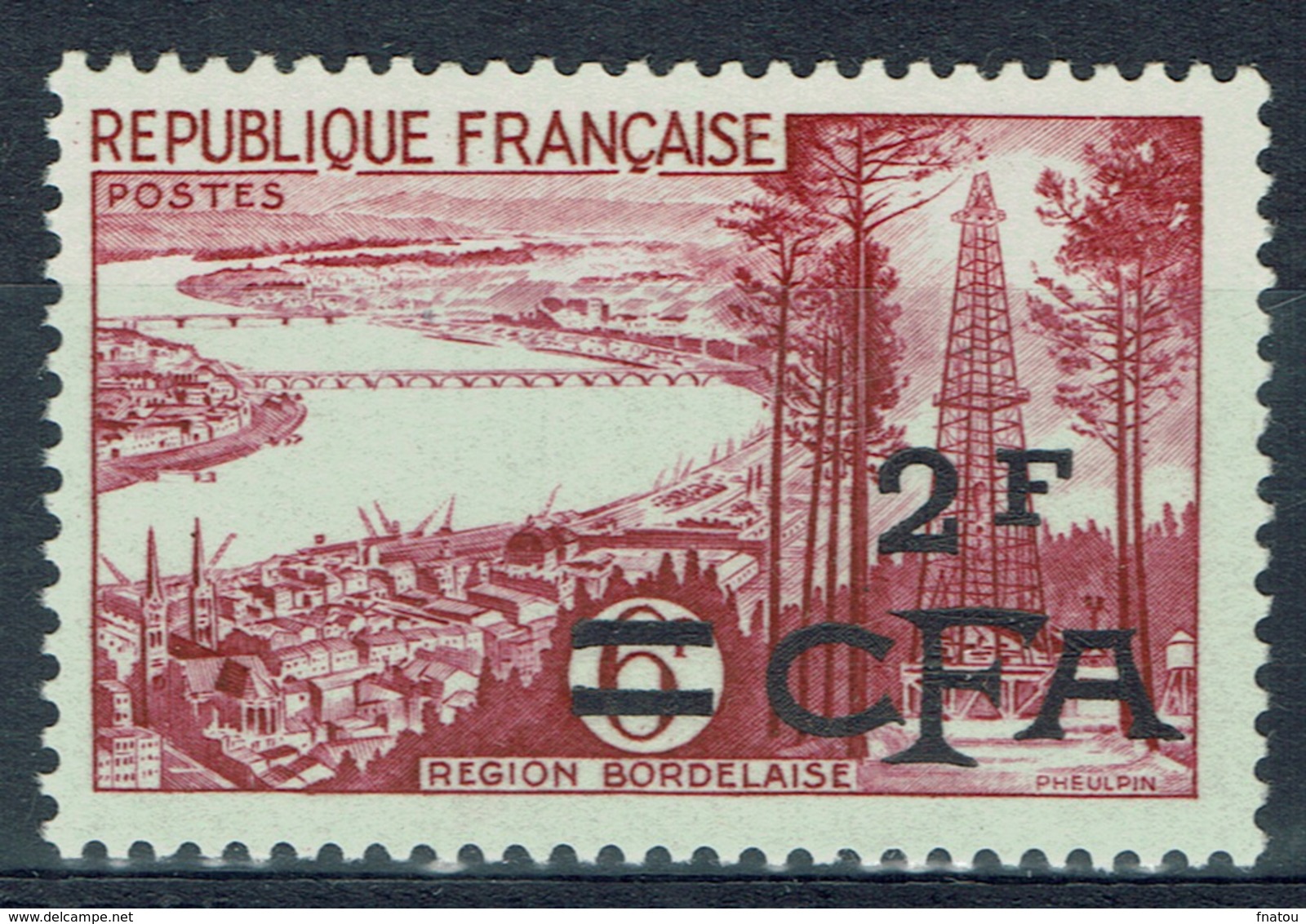 Réunion Island, "Bordeaux", French Stamp Overprint, 1955, MNH VF - Neufs