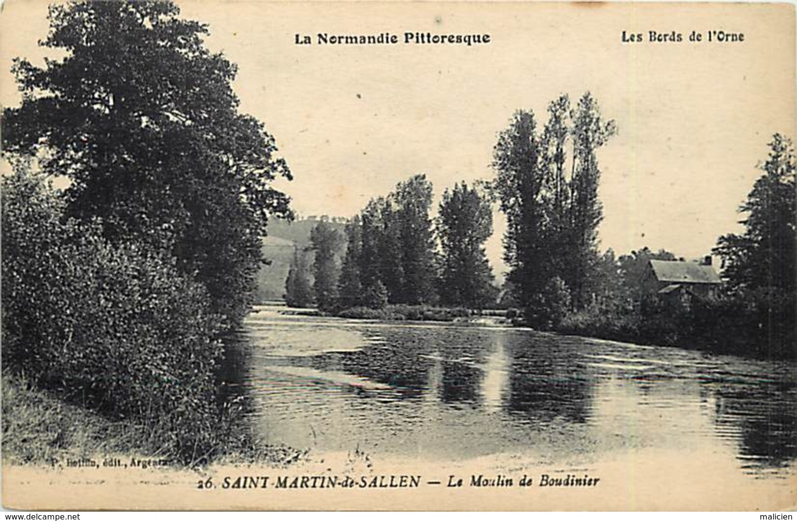 - Dpts Div.-ref-ZZ62- Calvados- Saint Martin De Sallen - St Martin De Sallen - Moulin A Eau De Boudinier - Moulins A Eau - Autres & Non Classés